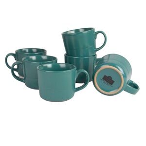 Set of 6 Emerald Green mugs by 10 Strawberry Street